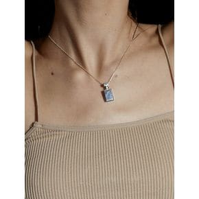 BOLD SQUARE PERFUME NECKLACE_SILVER 볼드 스퀘어 퍼퓸 목걸이 실버