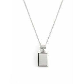 BOLD SQUARE PERFUME NECKLACE_SILVER 볼드 스퀘어 퍼퓸 목걸이 실버