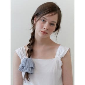 pleats chiffon scrunch - blue