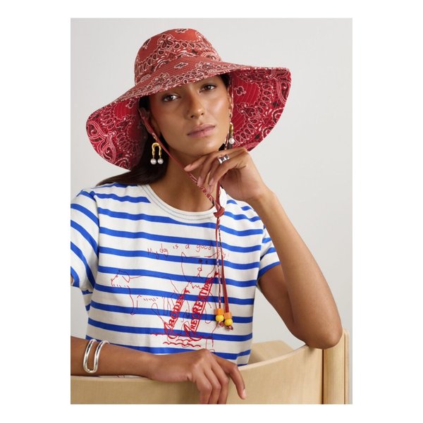 콜잇바이유어네임 케이프라인 리버서블 코튼 버킷 햇 레드 46376663162856870