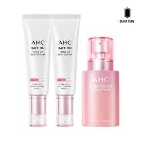 AHC 세이프온 톤업 선크림 50ml x2 + 톤업 벨벳 크림 55g (NO 케이스) (S18086538)