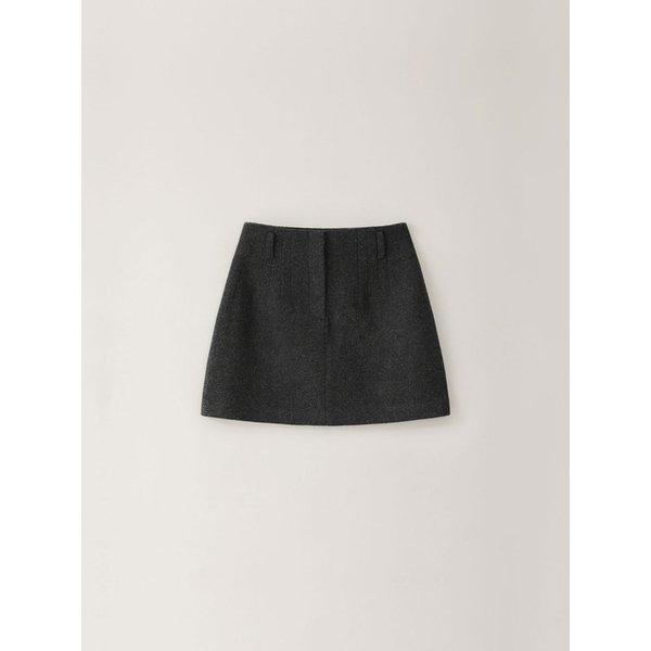 Wool Twill Miniskirt (2Colors)