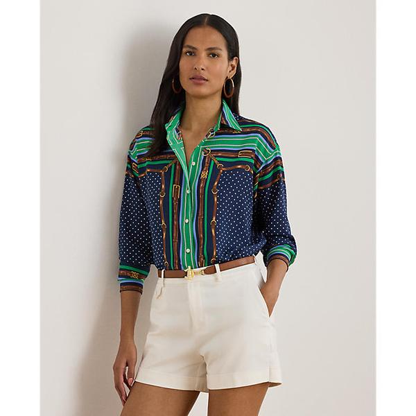 릴렉스핏 벨트 앤 폴카 도트 셔츠(WMLRSHTS6820541400)