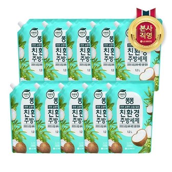 엘지생활건강 퐁퐁 친환경 주방세제 코코넛 1.2L x 10개