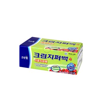 크린랩 이중지퍼백 22cmX25cm 120매(중)