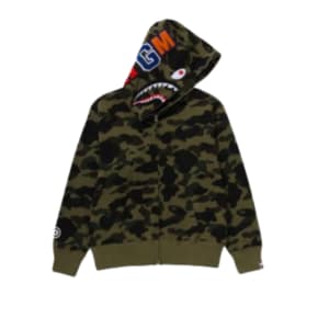 베이프 우먼즈 후드집업 1ST CAMO SHARK FULL ZIP 1K30-215-007