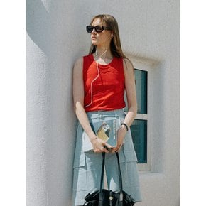 Luna Sleeveless Top Red