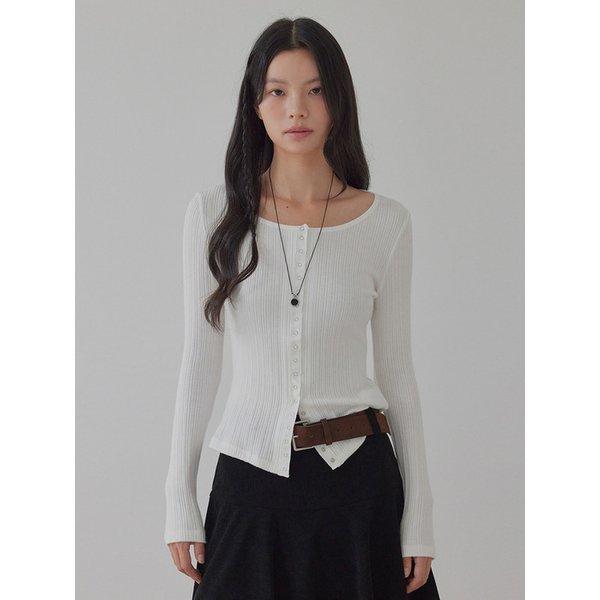 EYELET SNAP BUTTON CARDIGAN_T426OT800