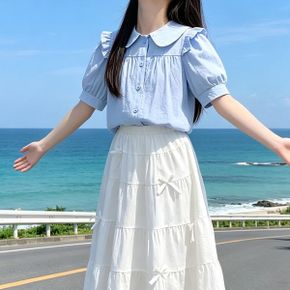 린나반팔블라우스 면 흰색 반팔 면티셔츠 주니어 합창복 여아 셔츠 블라우스 연.._P431088341