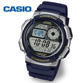 [정품] CASIO 카시오 AE-1000W-2A 월드타임 5알람 전자 군인시계