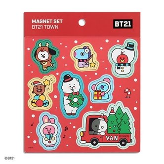  마그넷 세트 BT21 TOWN 디자인문구 데스크 용품 데스 (WD8CFD9)