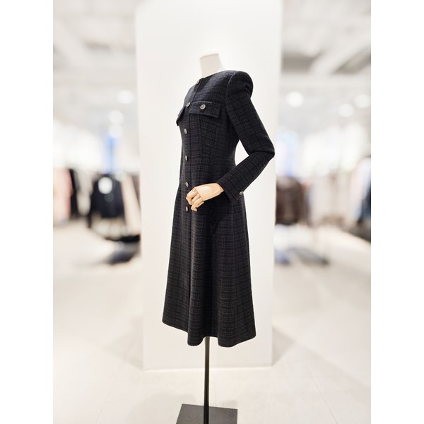 [파주점] [더아이잗컬렉션]울 블렌드 트위드 롱 원피스 CRCA0OP071