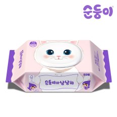 1CAT/순둥이와 냥냥이 고양이물티슈 80매 1팩