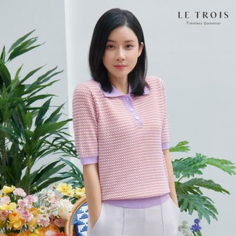  [LE TROIS]이보영의 르투아 인타샤 배색 카라 니트 3종