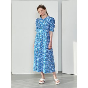 FLORAL LONG AND LEAN DRESS BLUE MTBBSOP00554