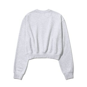 FLAG LOGO CROP SWEATSHIRT_LIGHT GREY