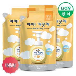 아이깨끗해 파우치형 리필 450ml x 4개 핸드워시 손세정제 거품비누
