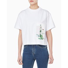 여성 패션핏 플로럴 반팔 티셔츠(47AB815)