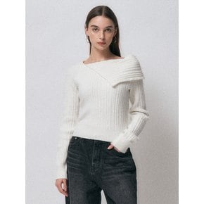 one shoulder knit [ivory]