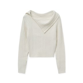 one shoulder knit [ivory]