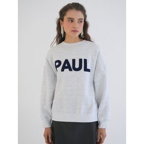 PAUL BOUCLE EMBROIDERY SWEATSHIRT / LIGHT GREY [기모]