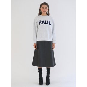 PAUL BOUCLE EMBROIDERY SWEATSHIRT / LIGHT GREY [기모]