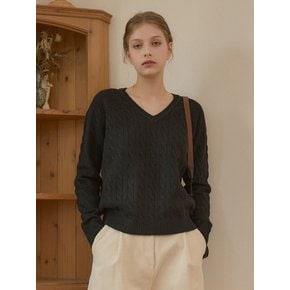 KN4231 Charmant v-neck knit_Black