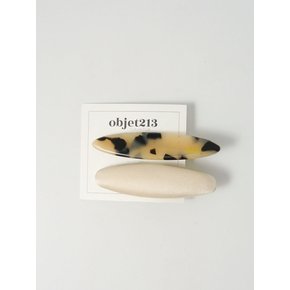 베이지 보트 헤어클립 세트 Beige Boat Hair Clip Set