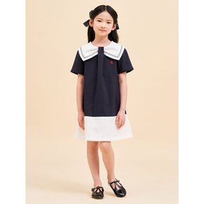 *시즌오프30%*[BEANPOLE KIDS] 클래식 플레어 원피스  네이비 (BI4371G02R)