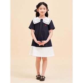 *시즌오프30%*[BEANPOLE KIDS] 클래식 플레어 원피스  네이비 (BI4371G02R)