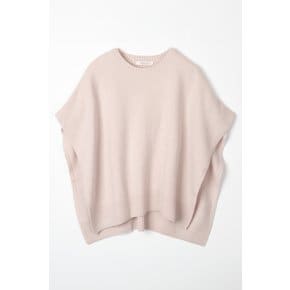 cashmere 100%  nimbus crewneck poncho - Angel Sand