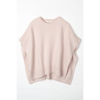 테라누고 cashmere 100%  nimbus crewneck poncho - Angel Sand