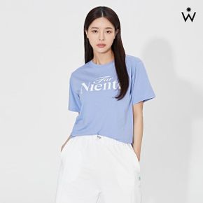 레터링 프린트 라운드 반팔 티셔츠  WIAATS037 _P368517881