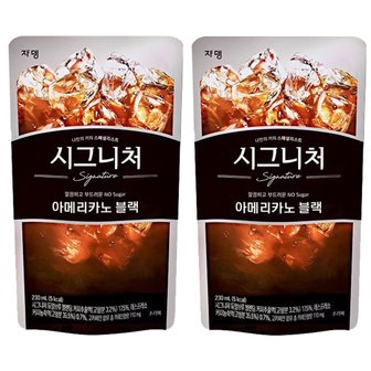  쟈뎅 시그니쳐 아메리카노 블랙 230ml x 10팩 파우치음료