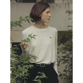 Comfortable striped T-shirt_Ivory