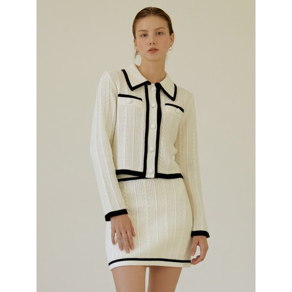 [리퍼브]Tweed knit mini skirt (ivory)