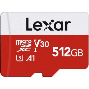 미국 렉사 sd카드 Lexar 512GB Micro SD Card microSDXC UHSI Flash Memory with Adapter Up to