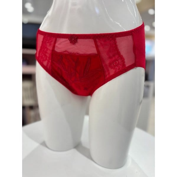 [여주점] 오르화 쉬폰레이스 홑겹 브라 세트 헴팬티 [OPT7863H] RD