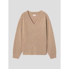 Vneck Knit Pullover  Latte (WE3951B20A)