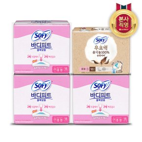 쏘피 볼록맞춤 중형 16P x 3팩 + 무표백 유기농 중형 18P x 1팩