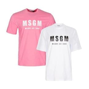 몬플 MSGM 로고 오버핏 여성 반팔티 2종 2841MDM92 207298 2841MDM92207298M2