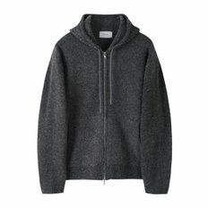 Grey Cloud Hood Zip Cardigan_CWWAW24721GYX