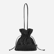 Crinkle Shoulder Bag Sleek Black