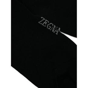 26 FW 제냐 블랙 코튼 혼방 양말 N5V02663 TP453262043