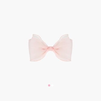 키앙 엔젤 오간자 빅리본 헤어핀(Pink/White)