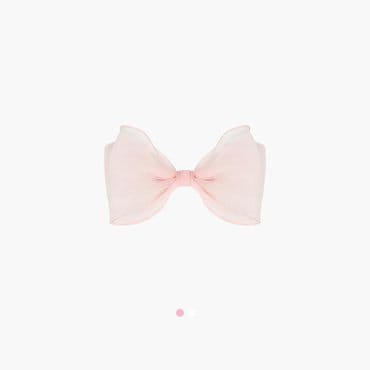 키앙 엔젤 오간자 빅리본 헤어핀(Pink/White)