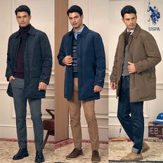 유에스폴로 [U.S. POLO ASSN.] 화이트라벨 구스다운 맥코트 남성