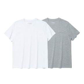 2PACK 반팔티셔츠 화이트X그레이 ITY5TR01GWG