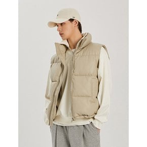 23 FW 남여공용 에코레더 패딩 베스트 (BEIGE)