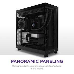 NZXT H6 Flow Black 120mm ATX PC CC-H61FB-01 CS8789 2면 스모크 강화 유리 패널 채용 케이스